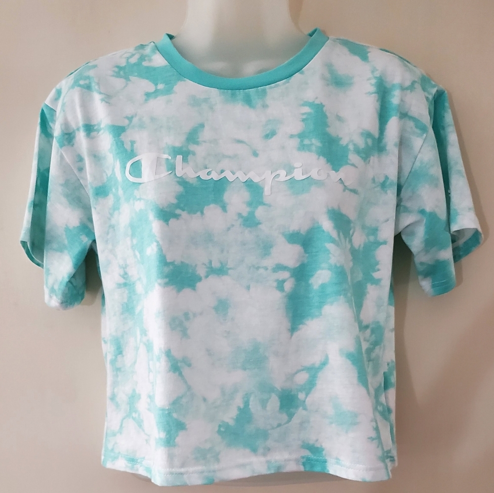 Ladies Champion Tee, sz large, tie dye, Euc